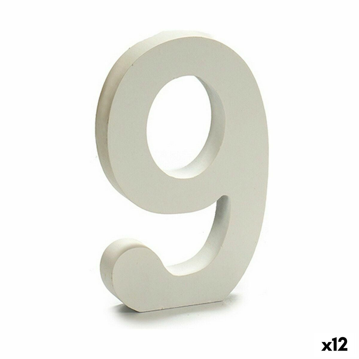 Número Pincello 9 Branco 1,8 x 21 x 17 cm (12 Unidades)