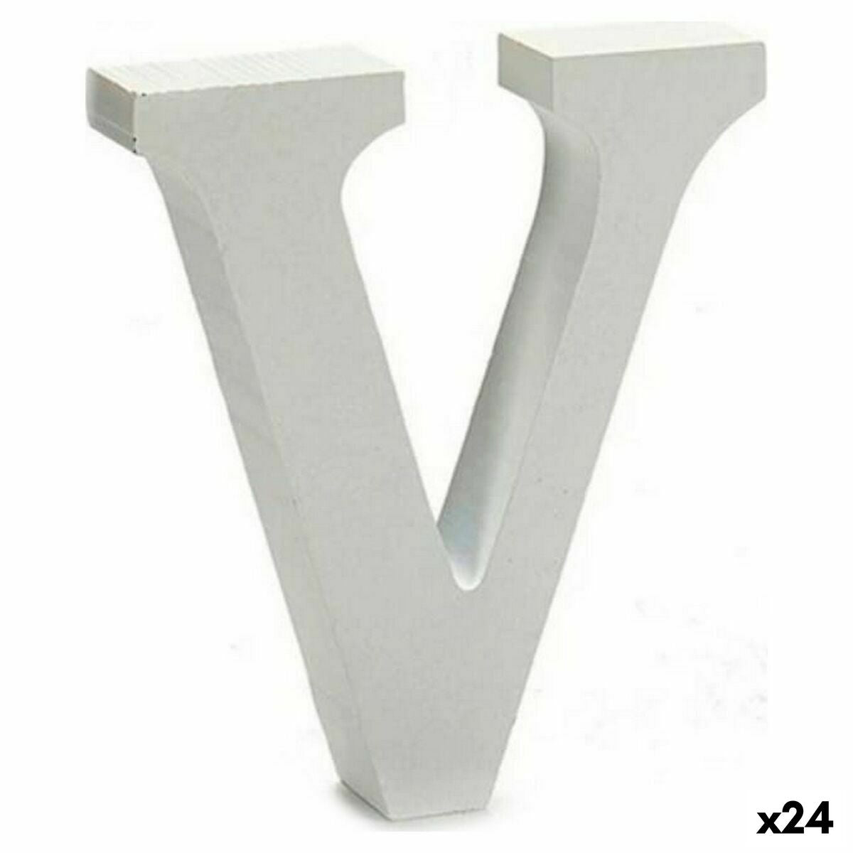 Letra Pincello V Branco 2 x 11 cm (24 Unidades)