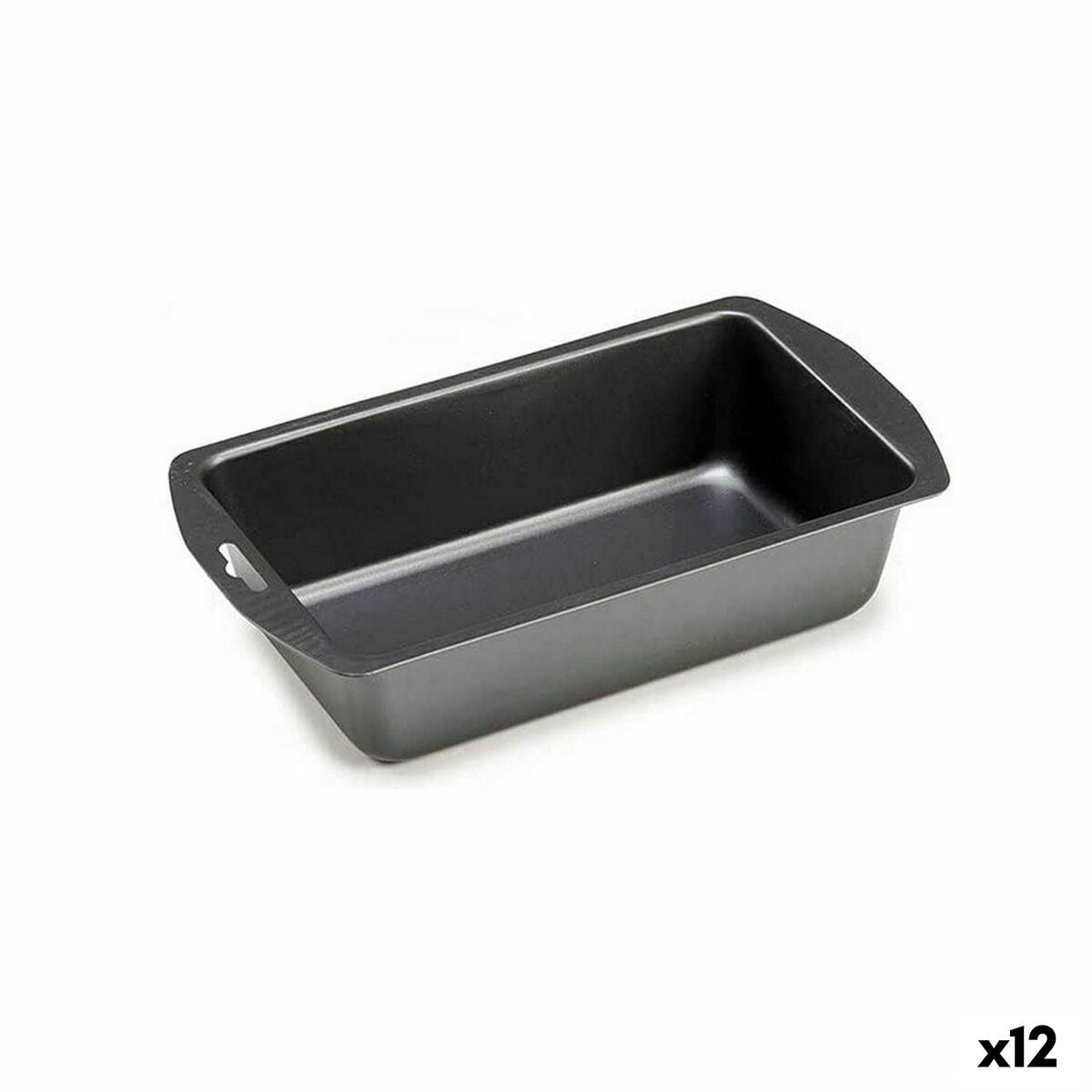 Molde Retangular Kinvara CK56483-24 Cinzento escuro Aço com carbono 13 x 6,3 x 30 cm (12 Unidades)