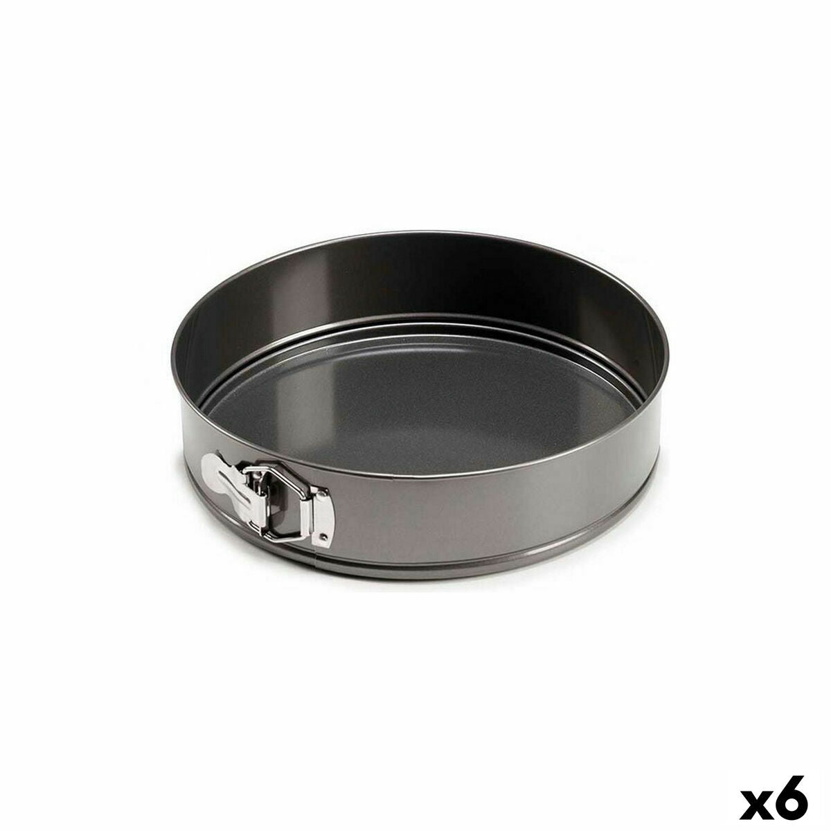 Molde Desmontável Kinvara CK62863-8 Cinzento escuro Metal Aço com carbono 28 x 6,5 x 28,5 cm (6 Unidades)
