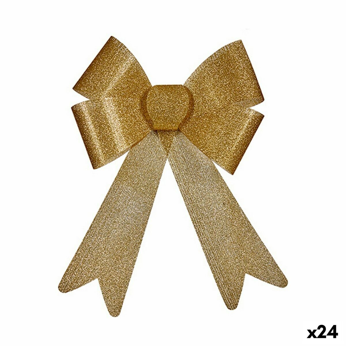 Adorno Natalício Krist+ 65551 Dourado PVC Laço 33 x 33 x 3 cm 23 x 3 x 30 cm (24 Unidades)