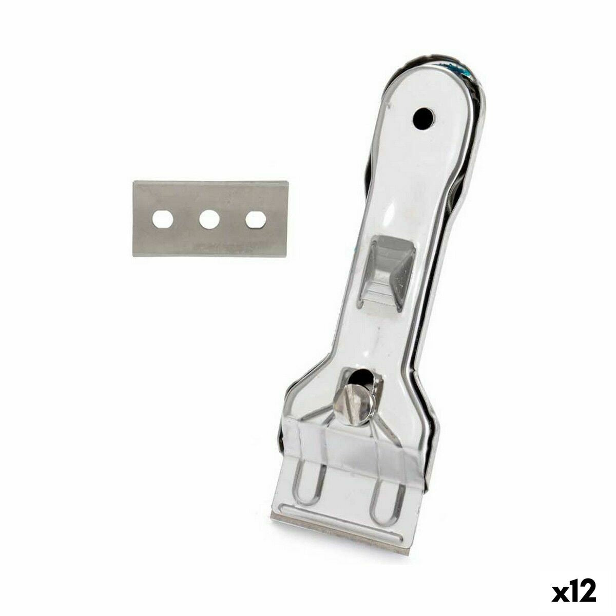 Raspador para Placas de Vitrocerâmica Kinvara 22275 Prateado Metal 13,5 x 4,5 x 1 cm (12 Unidades)