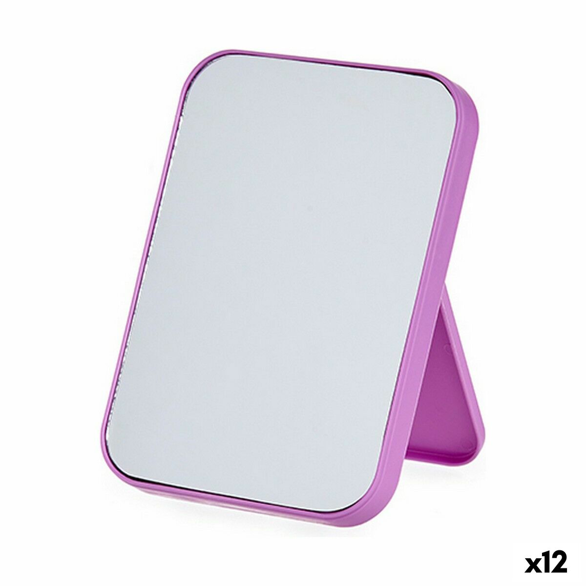 Espelho com Suporte Berilo CG11309-1 Azul Verde Lilás Polipropileno 1,7 x 20 x 14 cm (12 Unidades)