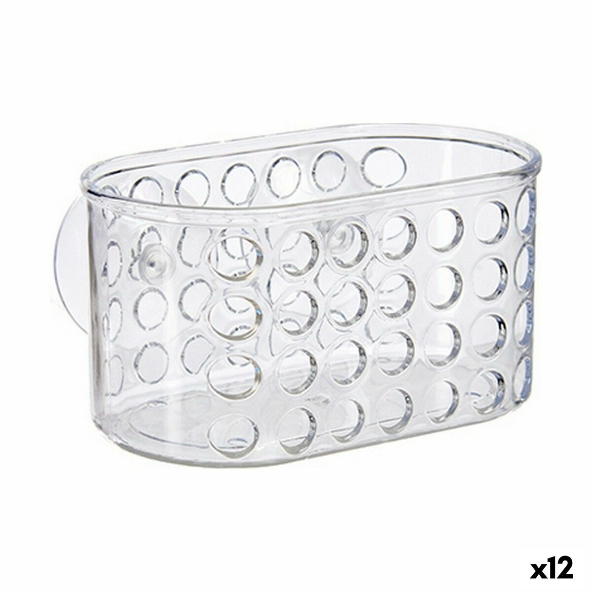 Suporte Organizador para Banheira Berilo CB25262A Transparente PVC poliestireno 15,8 x 8,5 x 8 cm (12 Unidades)
