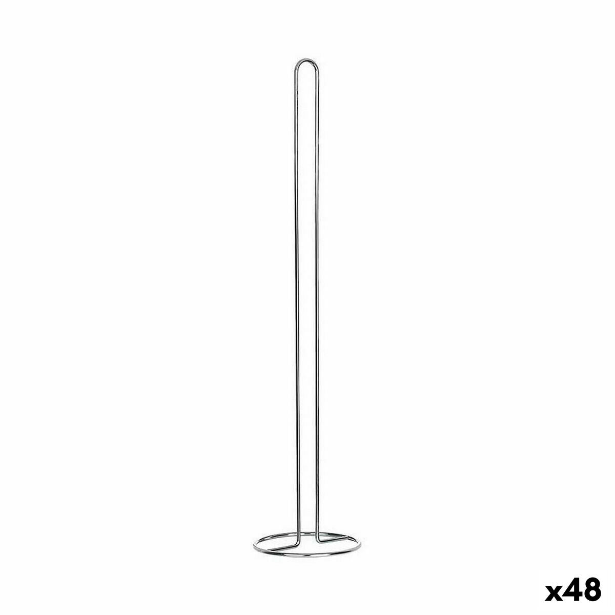 Porta-Rolos de Papel Higiénico Berilo W3811 Prateado 13,5 x 60,5 x 13,5 cm (48 Unidades)