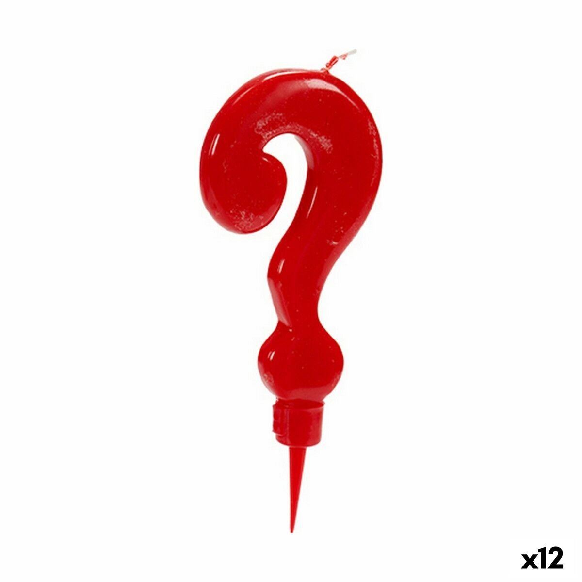 Vela ? Aniversário Vermelho (12 Unidades)