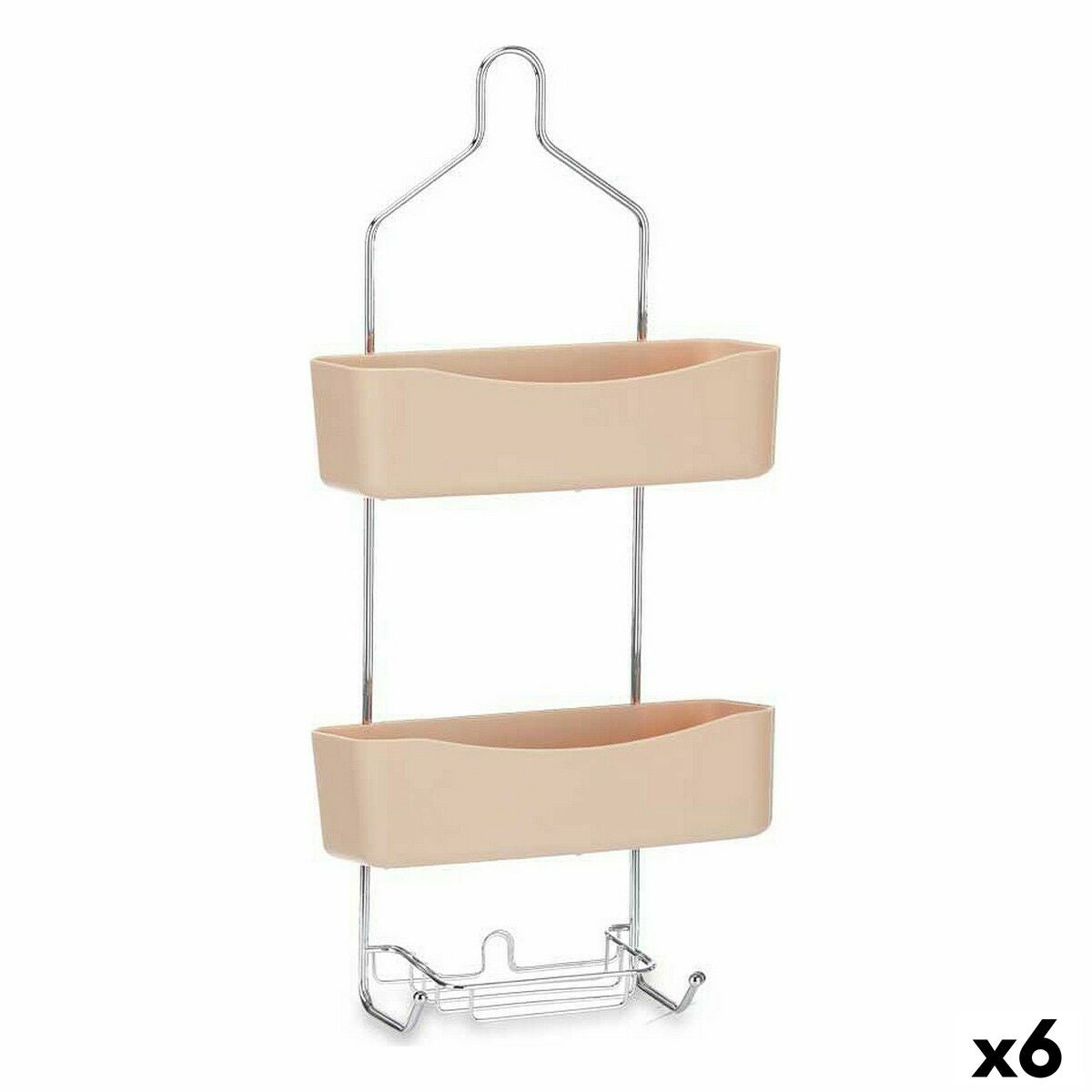 Prateleira de Casa de Banho Berilo W7072 - 384 Bege Metal Plástico 28 x 60 x 14 cm (6 Unidades)