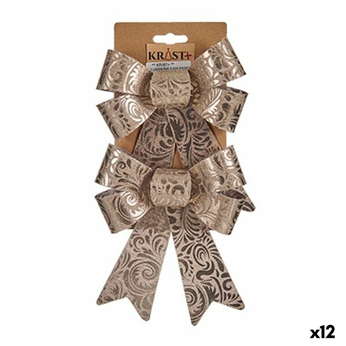 Argolas Krist+ HJ1-12010 Bronze 15 x 4 x 16 cm 15 x 28 x 4 cm Adorno Natalício (12 Unidades)