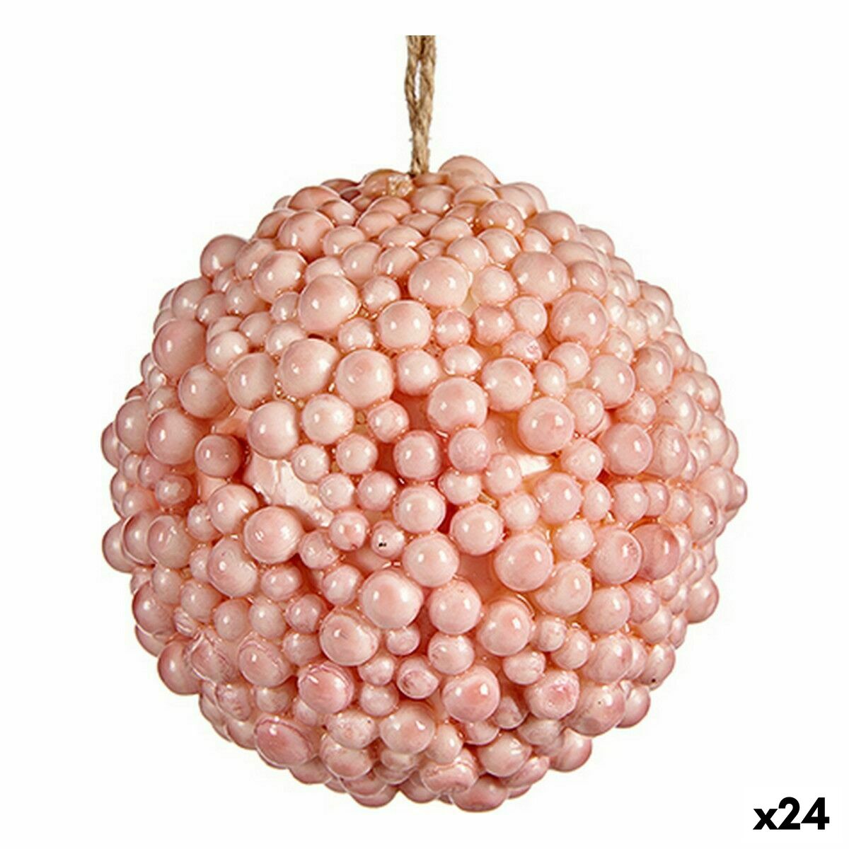 Bola de Natal Krist+ 19A24330 Cor de Rosa Plástico (24 Unidades)