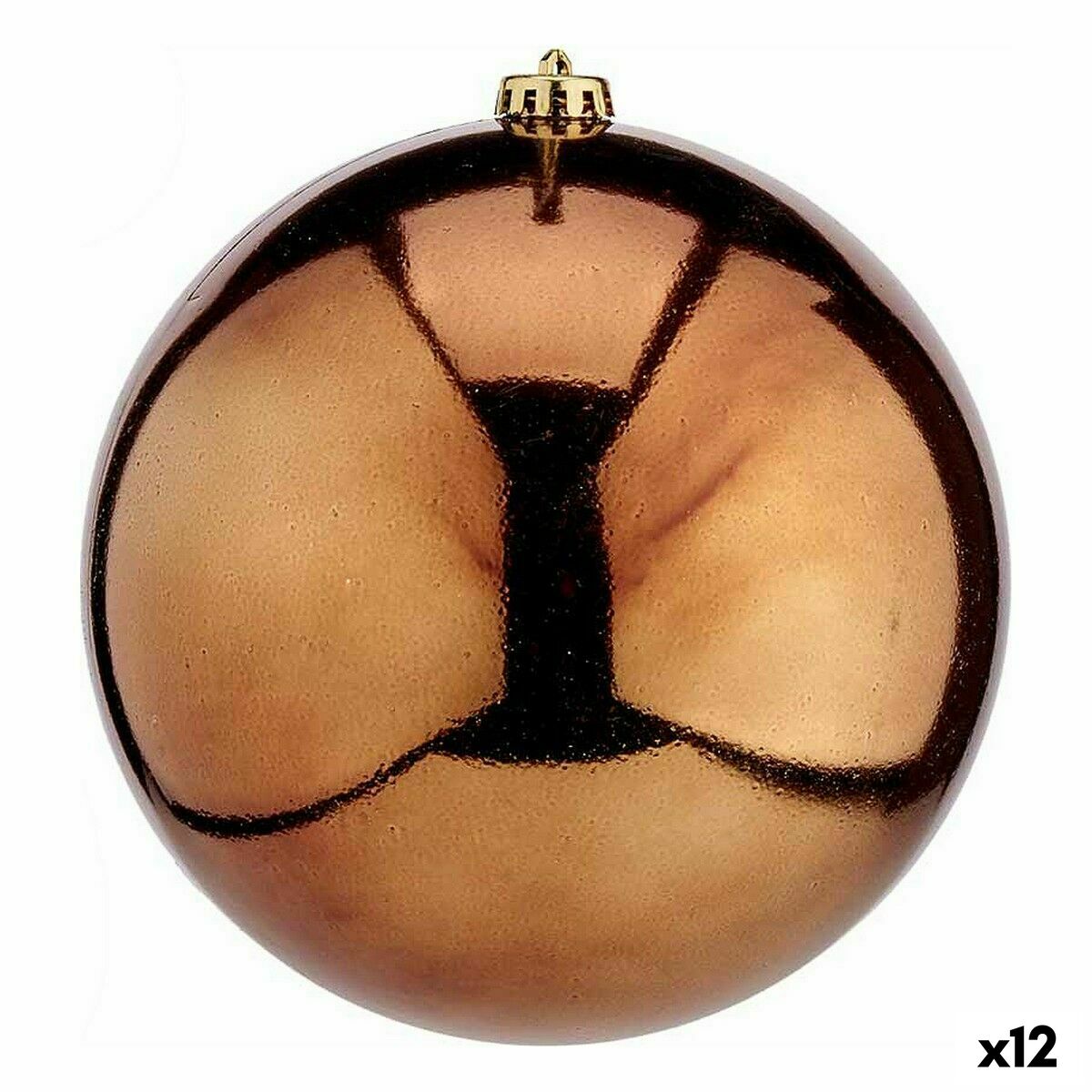 Bola de Natal Krist+ 00839 Castanho Plástico (12 Unidades)