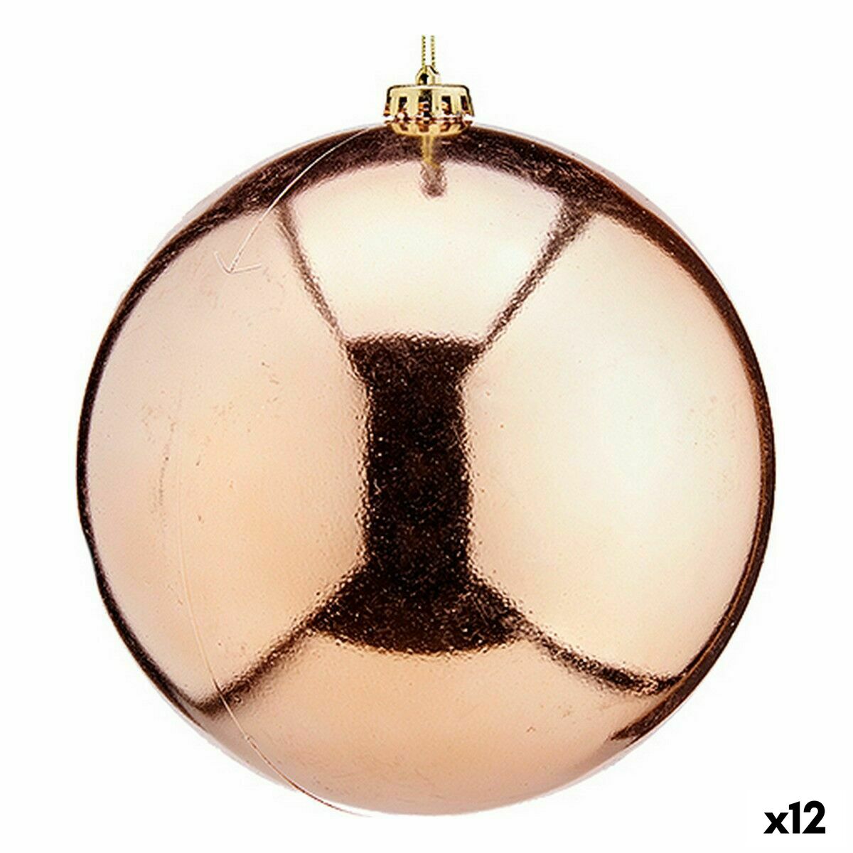 Bola de Natal Krist+ 00845 Cobre Plástico (12 Unidades)