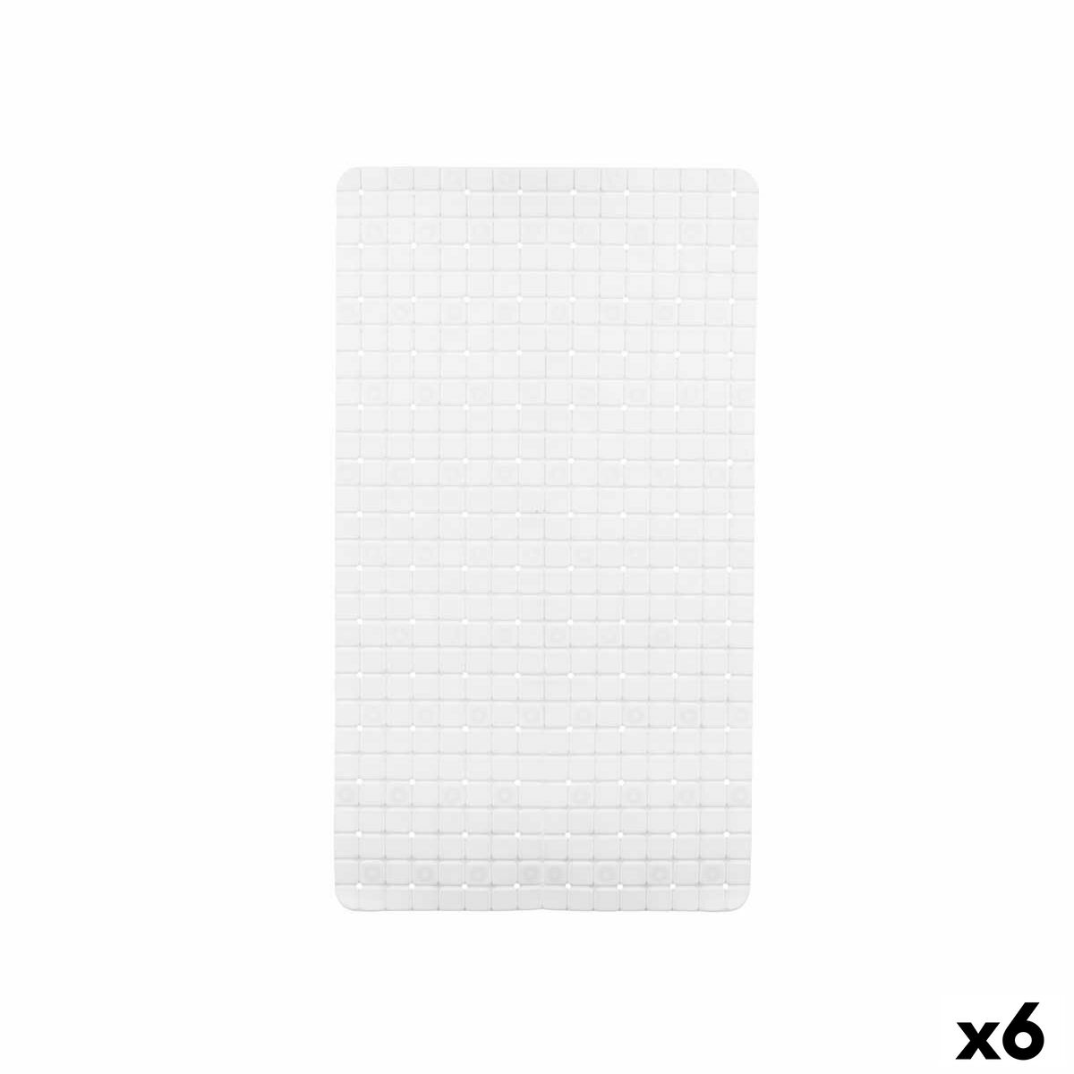 Tapete Antiderrapante para Duche Berilo BM509 - 310 Branco PVC 67,7 x 38,5 x 0,7 cm Quadros (6 Unidades)