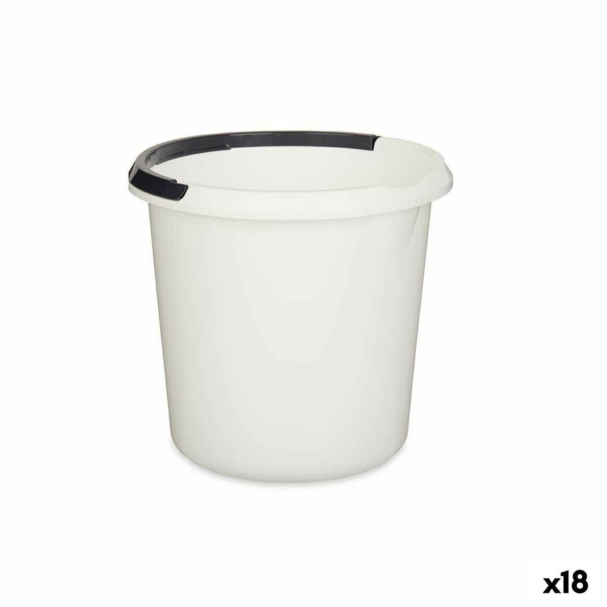 Balde com pega Branco Antracite 10 L (18 Unidades)