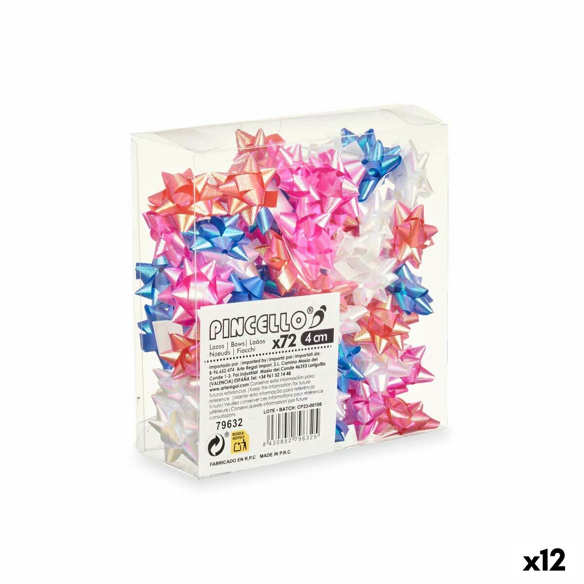 Argolas Pincello 8 PVC 4 cm Brilho Pastel (12 Unidades)