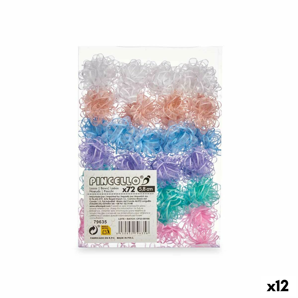 Argolas Pincello 11 PVC 5,8 cm Multicolor (12 Unidades)