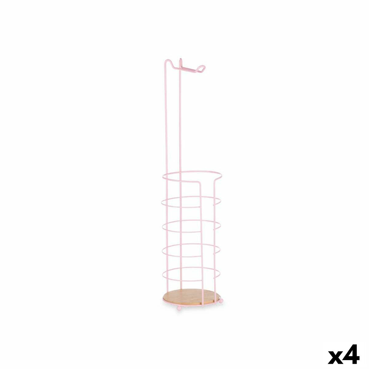 Porta-Rolos de Papel Higiénico Berilo W7276PB - 389 Cor de Rosa 16,5 x 63,5 x 16,5 cm (4 Unidades)