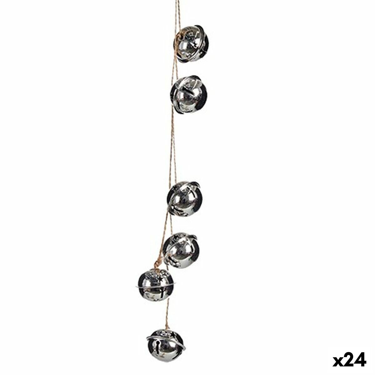 Adorno Natalício Krist+ 00547-1 Prateado Metal Cascavel 5 x 2,5 x 41 cm (24 Unidades)