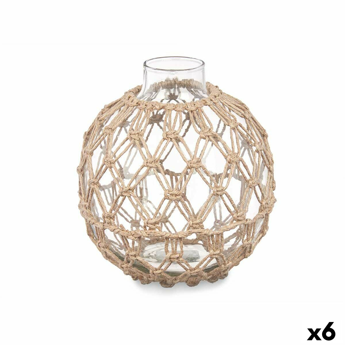 Bola decorativa Transparente Natural 18 x 20 cm (6 Unidades)
