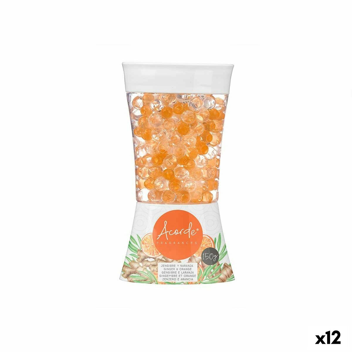 Ambientador Acorde F-612 Laranja Gengibre 150 g Gel (12 Unidades)