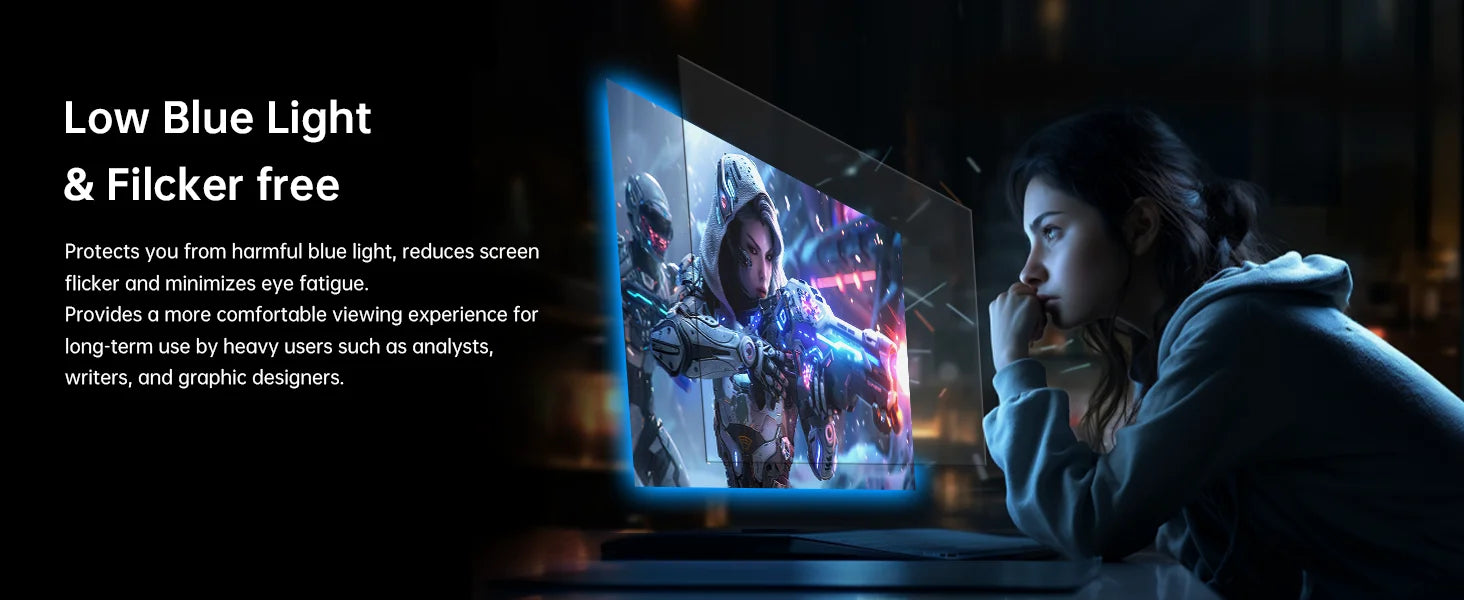 Monitor gaming KTC H27T27, ecrã IPS de 27" 2560x1440, taxa de atualização de 100 Hz, tempo de resposta HDR10 de 1 ms, luz azul fraca e sem cintilação