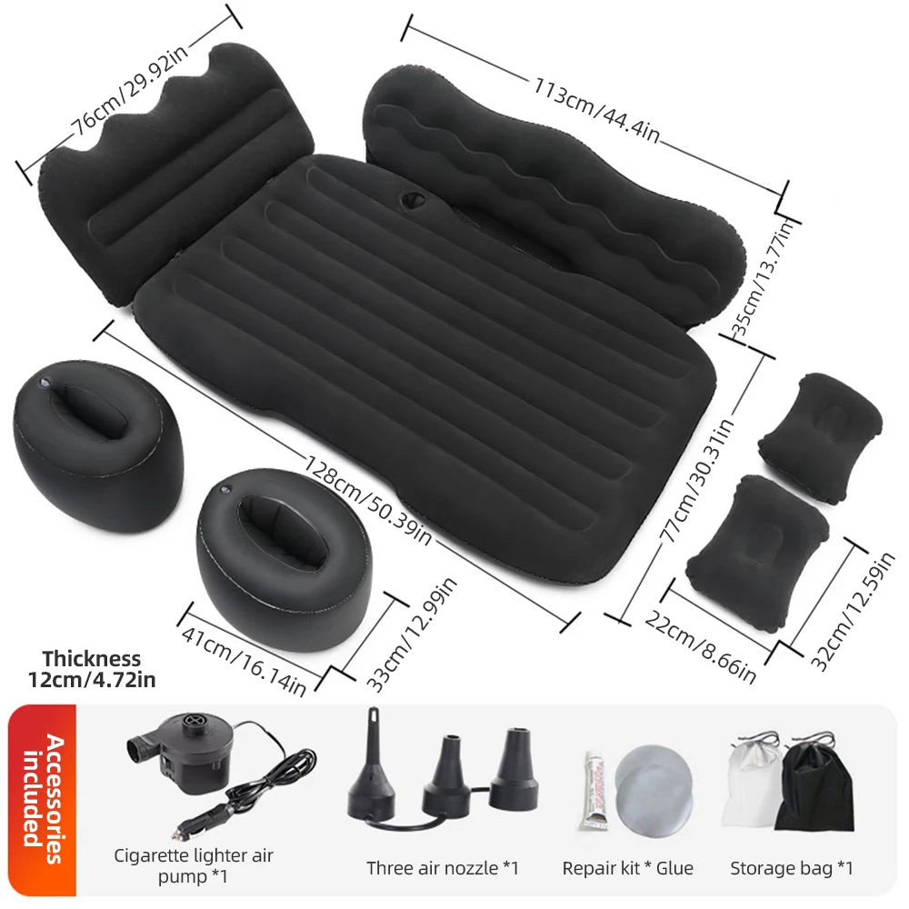 Cama de viagem Colchão de viagem Colchão de carro Cama de viagem insuflável Casa Acampamento ao ar livre Tapete de campismo traseiro Colchão de ar para SUV