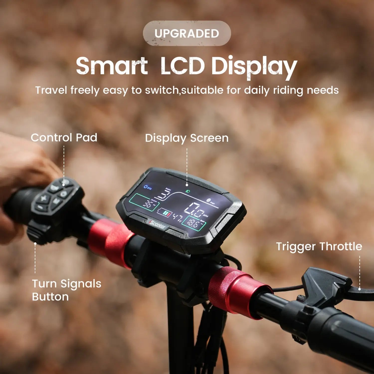 iScooter iX8 Scooter Elétrica, 2 Motores de 1200 W, Bateria de 48 V 20 AH, Pneu de 12 Polegadas, Travões de Disco Hidráulicos Duplos, Suspensão Dianteira e Traseira