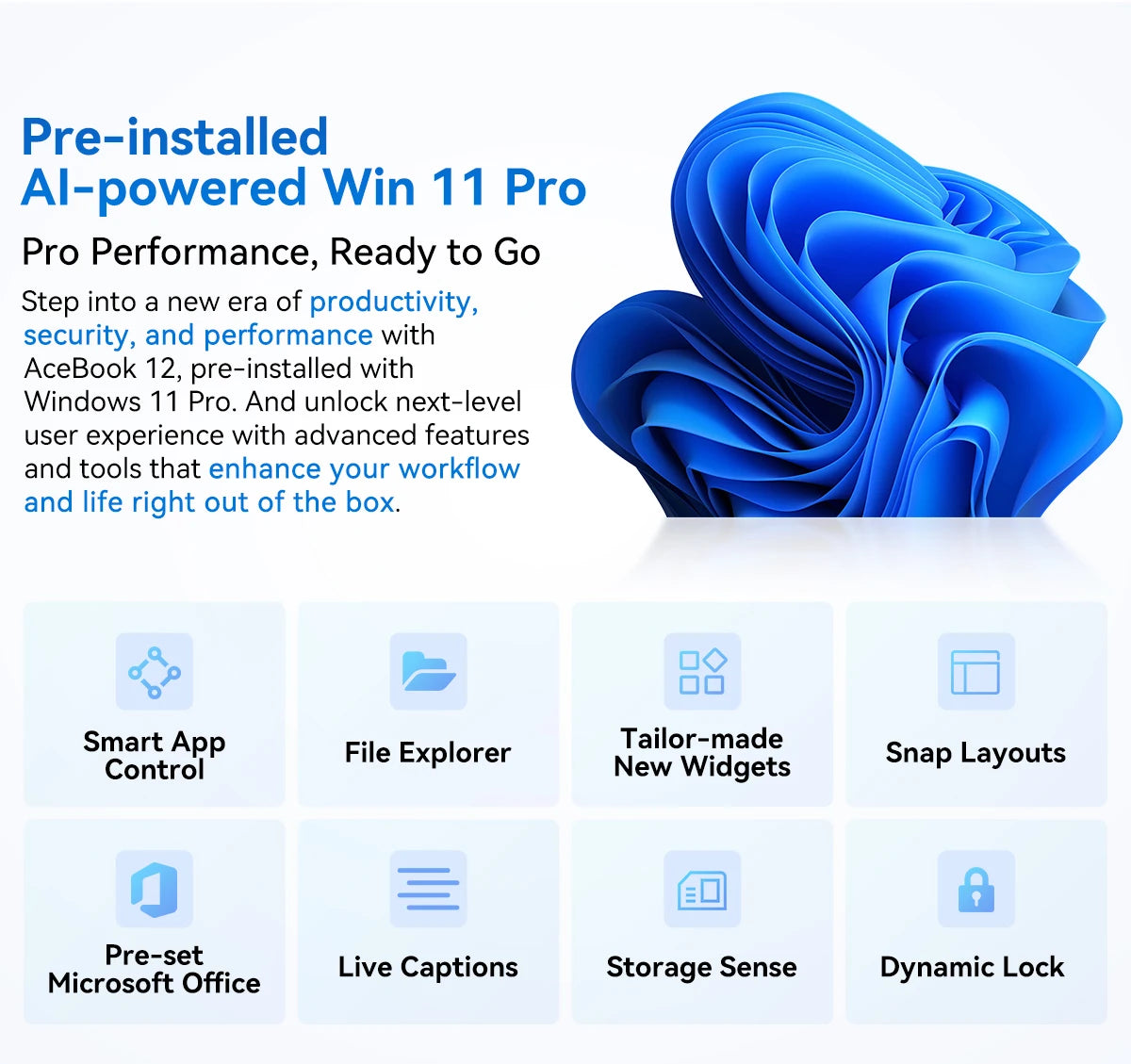 Portátil Blackview AceBook 12 Win 11 16'' FHD IPS, Portátil Intel I5-1030NG7, 16 GB de RAM, SSD de 512 GB, Botão de alimentação com impressão digital 2 em 1