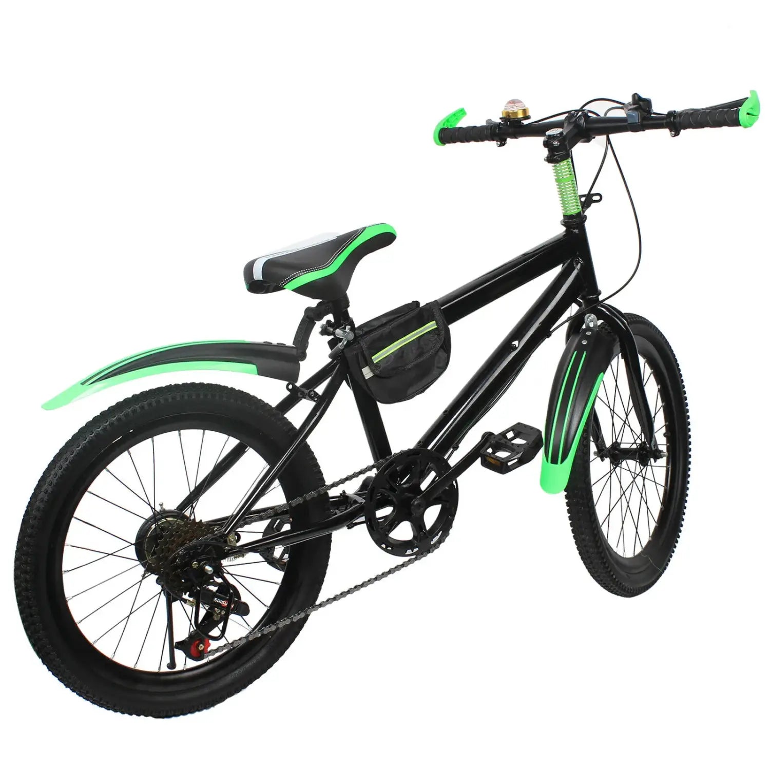 Bicicleta infantil de 20" com 7 velocidades, travões de disco duplos, bicicleta infantil unissexo com altura ajustável para BTT, para meninos e meninas