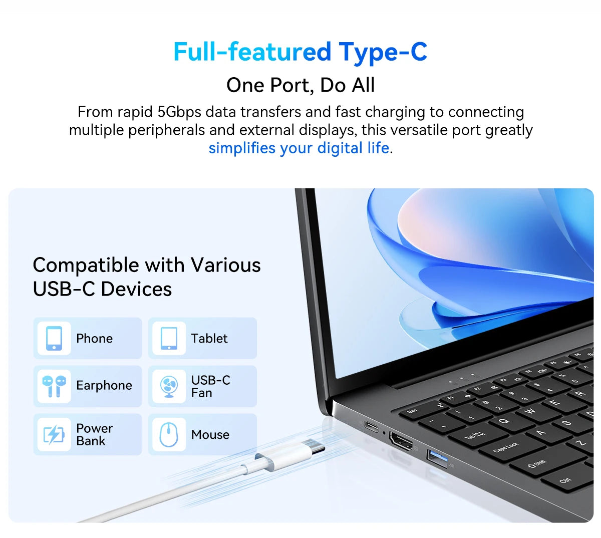 Portátil Blackview AceBook 12 Win 11 16'' FHD IPS, Portátil Intel I5-1030NG7, 16 GB de RAM, SSD de 512 GB, Botão de alimentação com impressão digital 2 em 1