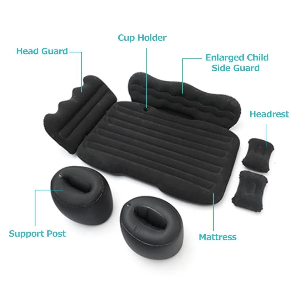 Cama de viagem Colchão de viagem Colchão de carro Cama de viagem insuflável Casa Acampamento ao ar livre Tapete de campismo traseiro Colchão de ar para SUV