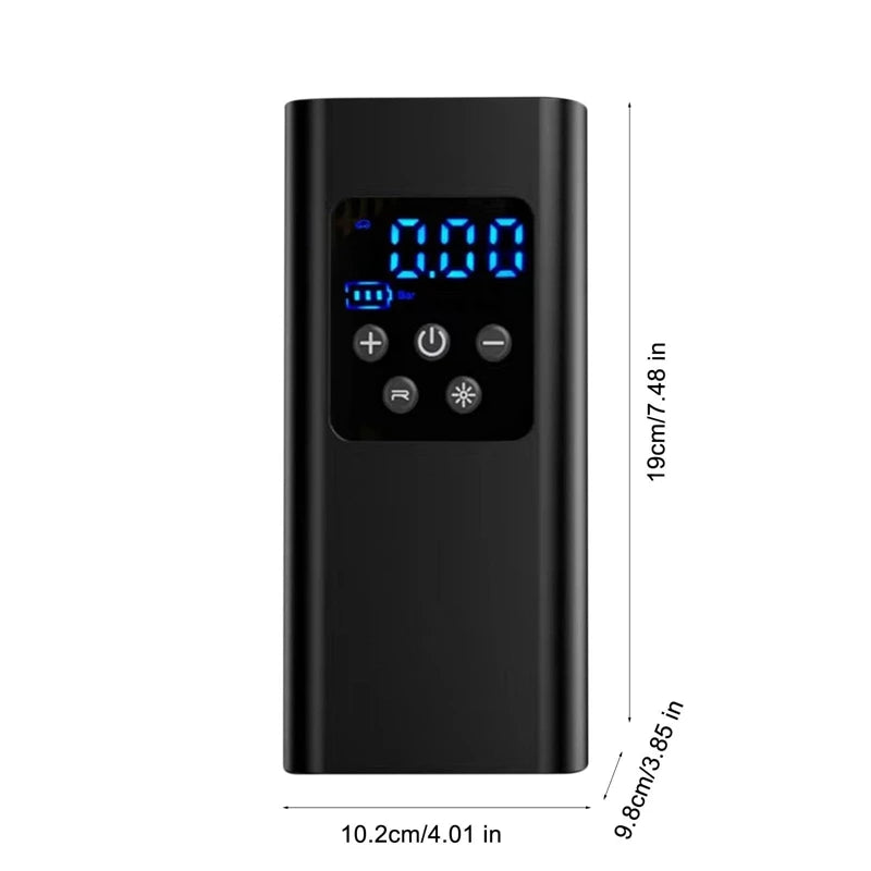Compressor de ar portátil LEIBOO para pneus de automóvel, bomba de ar rápida, insuflador de pneus, bomba de ar de pressão precisa para moto, bicicleta, bola