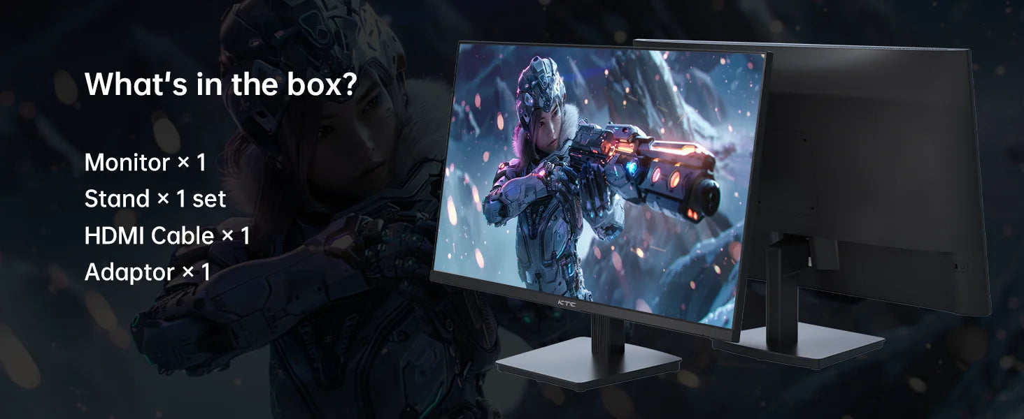 Monitor gaming KTC H27T27, ecrã IPS de 27" 2560x1440, taxa de atualização de 100 Hz, tempo de resposta HDR10 de 1 ms, luz azul fraca e sem cintilação