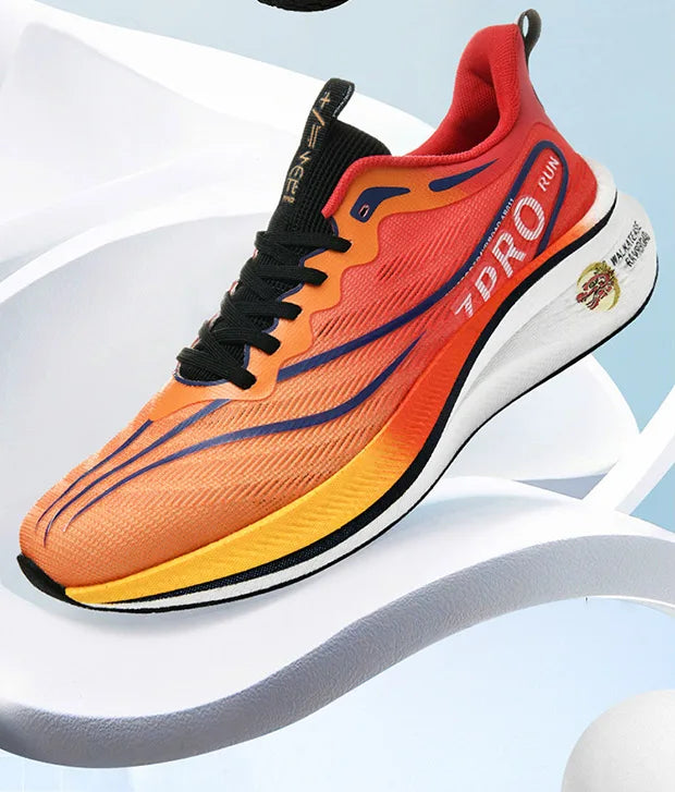 Ténis de corrida de verão para homem, novo ténis de treino desportivo profissional com placa de carbono, antiderrapante e com absorção de choque para áreas exteriores