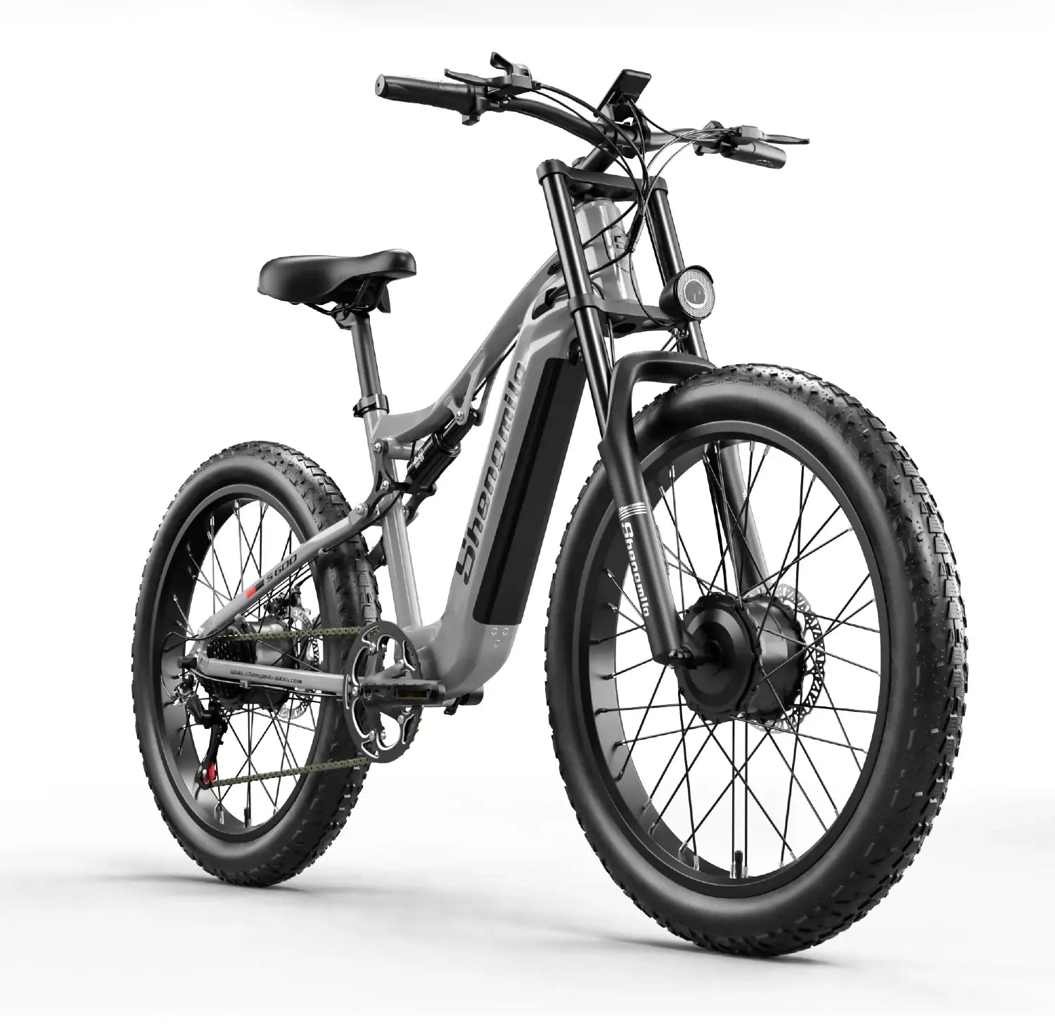 Bicicleta elétrica Shengmilo S600 para adulto 2000 W montanha masculina com dois motores bateria de 48 V e 840 pneu