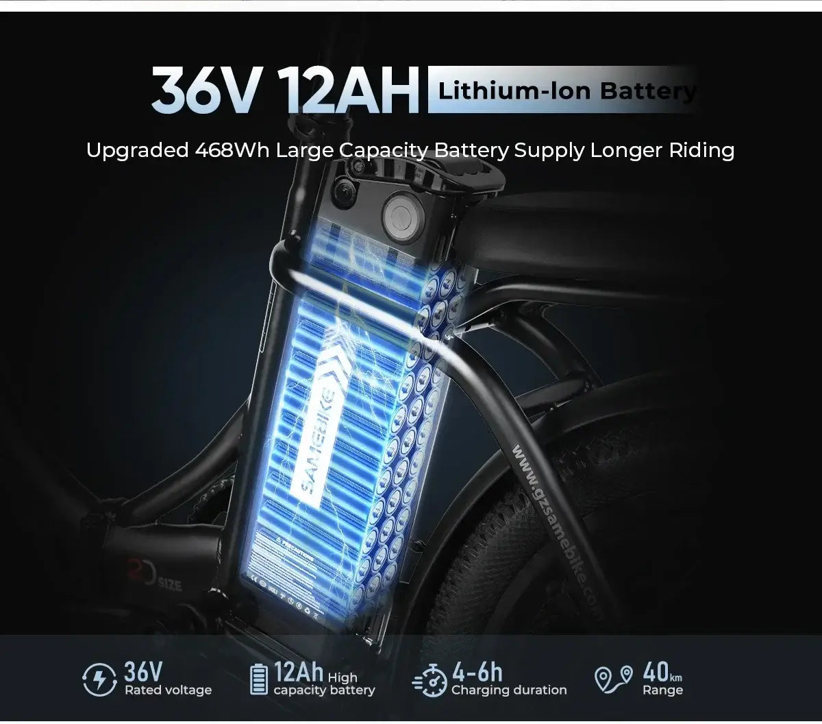 Bicicleta elétrica dobrável CY20, motor 350W, bateria de lítio removível, bicicleta elétrica para adultos, 7 velocidades, pneu de 20 polegadas, bicicleta elétrica para neveEnviar feedbac