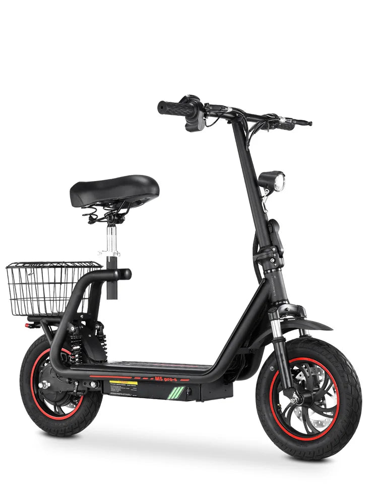 Scooter elétrica HONEY WHALE M5 Pro-S para adulto, pneus de 12 polegadas, scooter elétrica para homem, bateria de 500 W, 48 V e 13 AH, scooter elétrica urbana para mulher