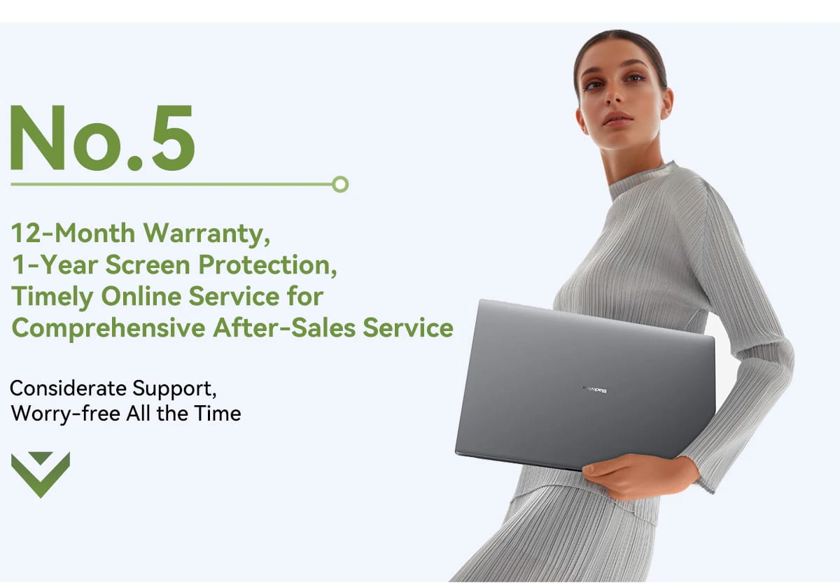 Portátil Blackview AceBook 12 Win 11 16'' FHD IPS, Portátil Intel I5-1030NG7, 16 GB de RAM, SSD de 512 GB, Botão de alimentação com impressão digital 2 em 1