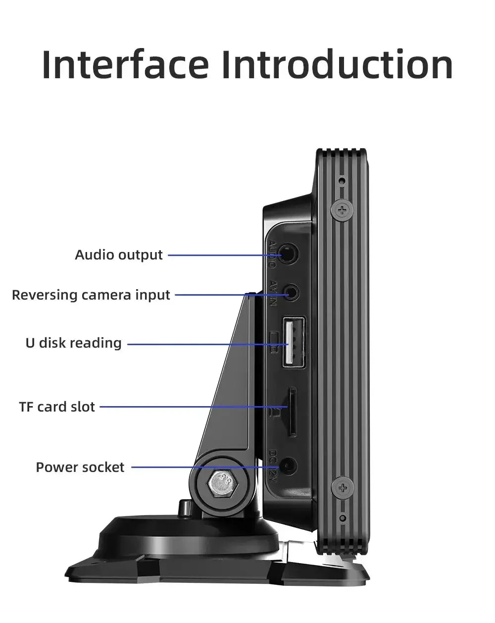 Rádio automóvel universal com ecrã de 10,26" Carplay, multimédia, Wi-Fi, leitor de vídeo, ecrã Carplay sem fios + câmara de 12 LEDs para Apple ou Android