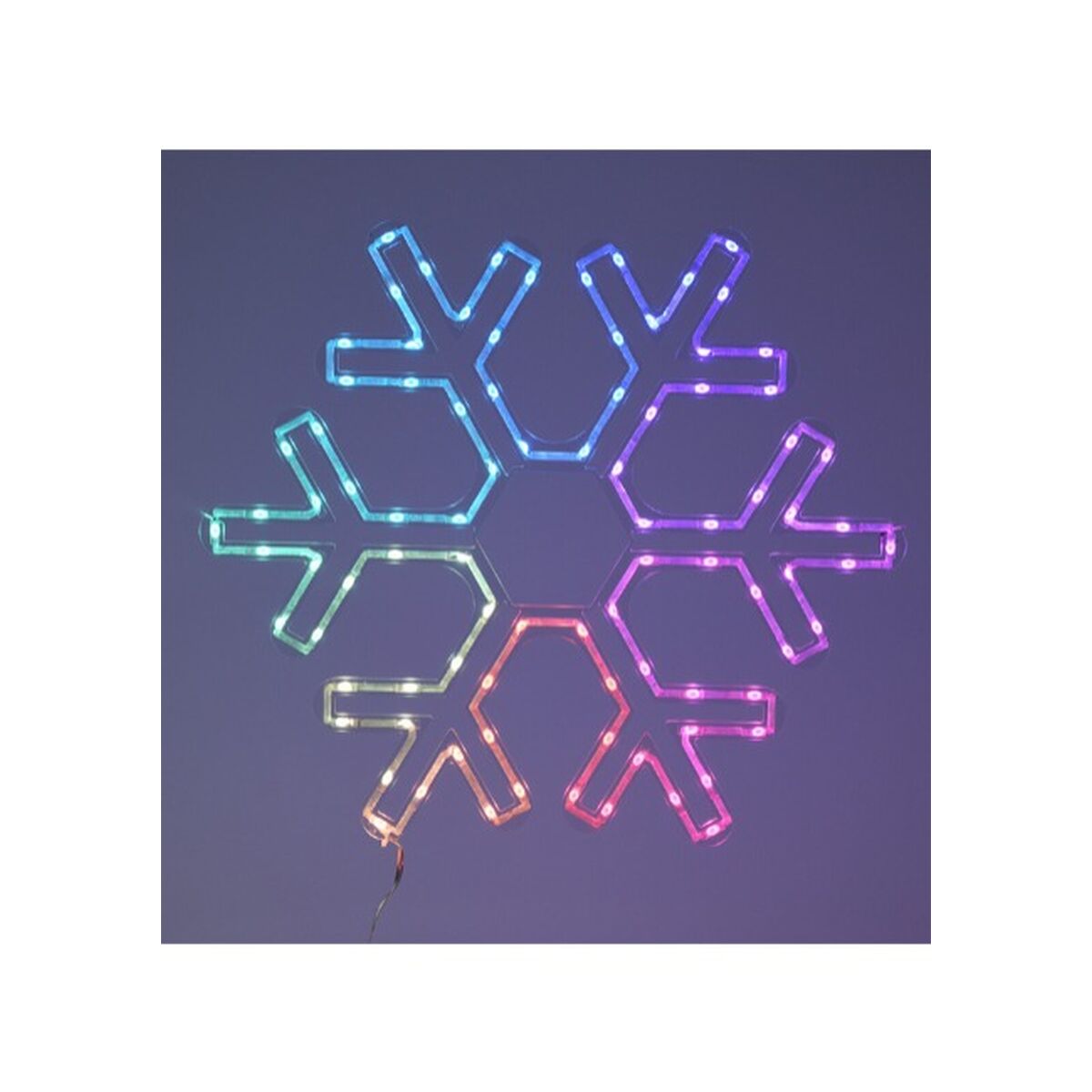 Adorno Natalício Lifetime RGB Flocos de neve 50 x 43 cm LED RGB