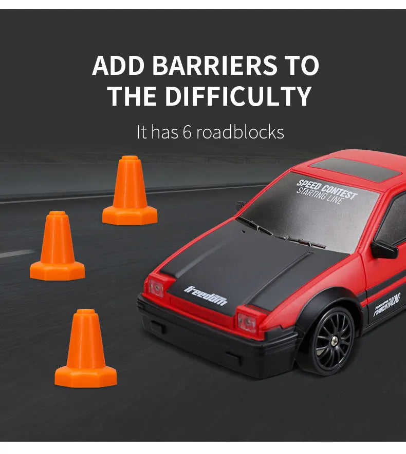 Carro Super Drift RC Mustang 4WD Alta Velocidade para Meninos