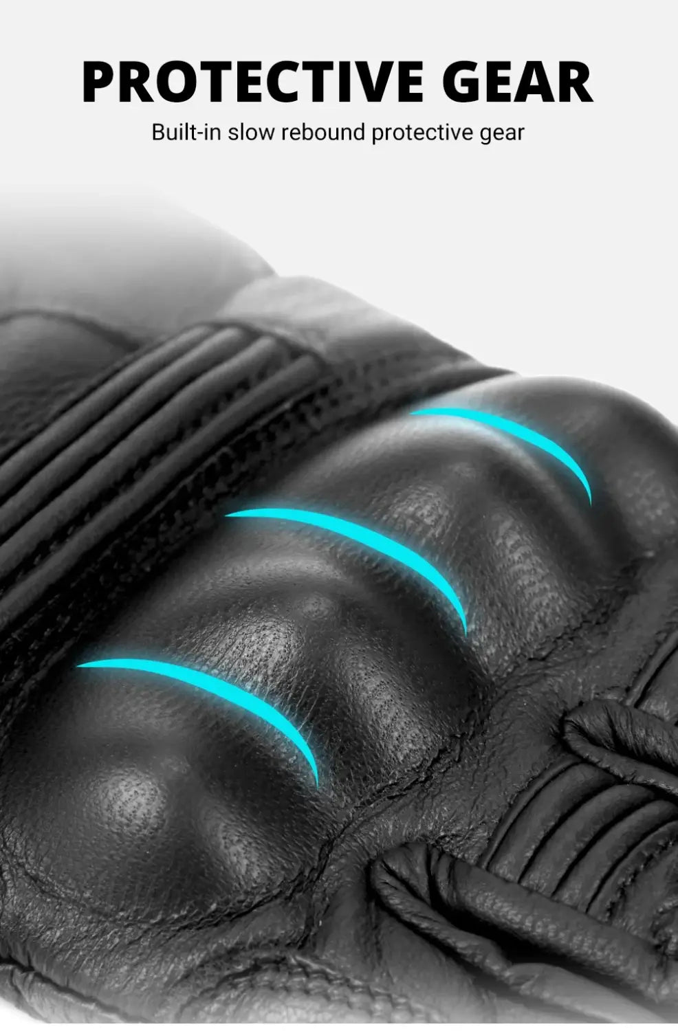 Luvas de moto respiráveis em pele genuína com ecrã táctil, luvas de moto à prova de vento e quentes para conduzir motocross