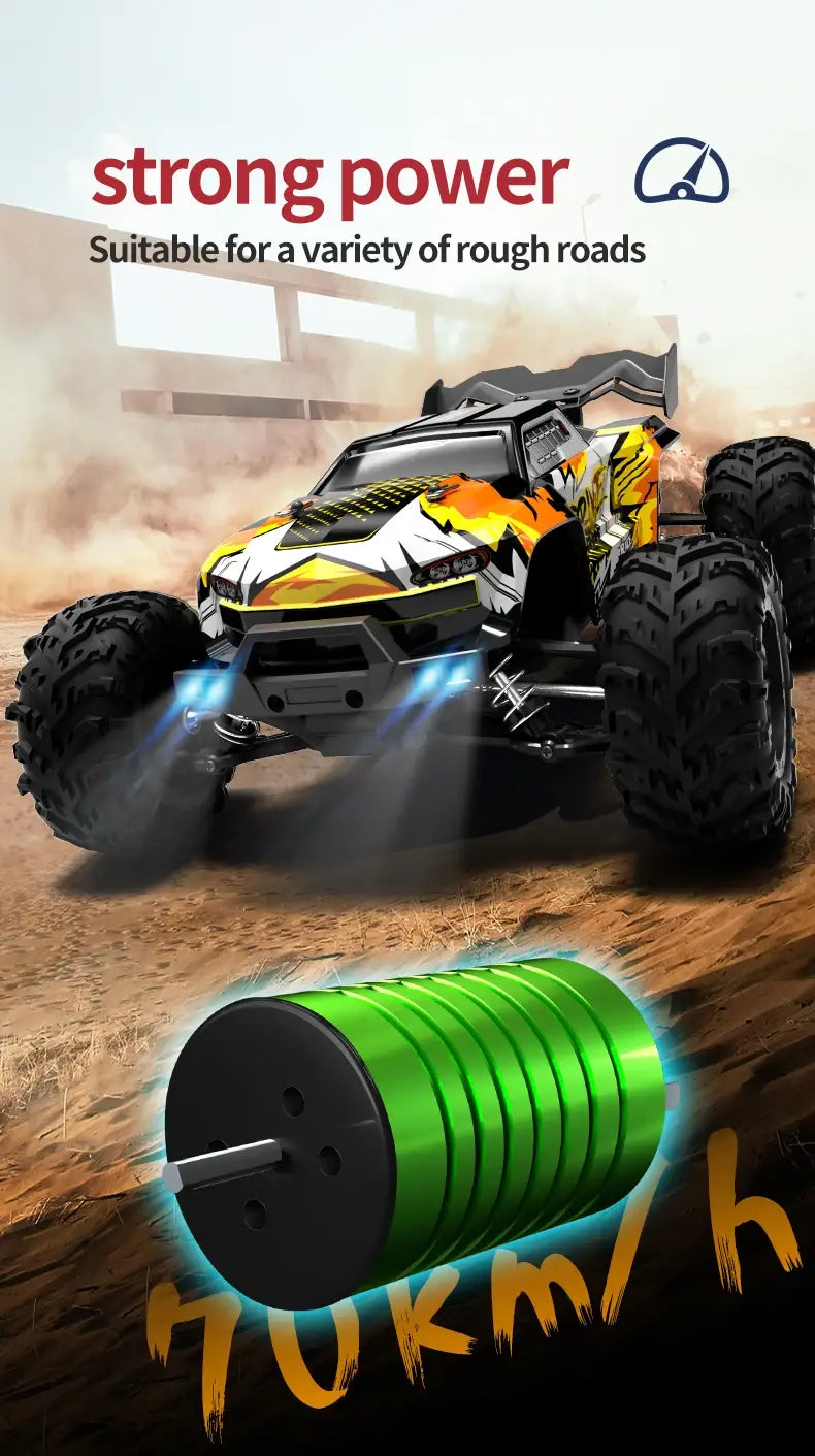 1:16 70 km/h ou 50 km/h 4WD RC carro com controlo remoto LED carros de alta velocidade drift monstro 4x4 camião para crianças vs Wltoys 144001 brinquedos