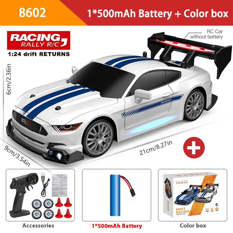 Carro Super Drift RC Mustang 4WD Alta Velocidade para Meninos