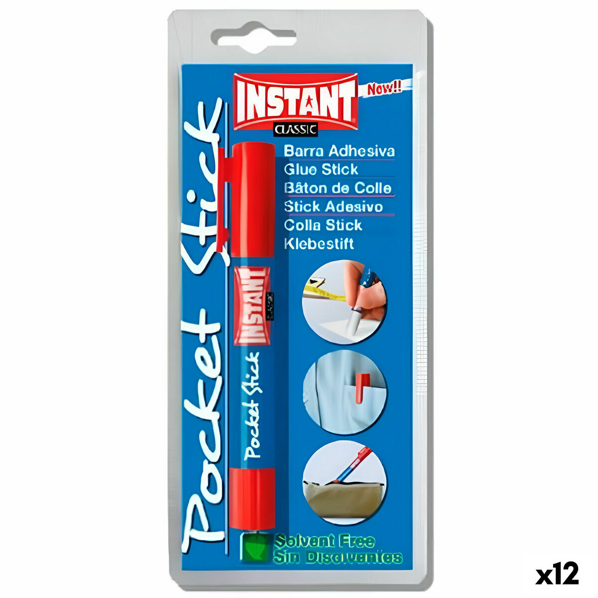 Cola de barra INSTANT Pocket Stick Classic 5 g (12 Unidades)