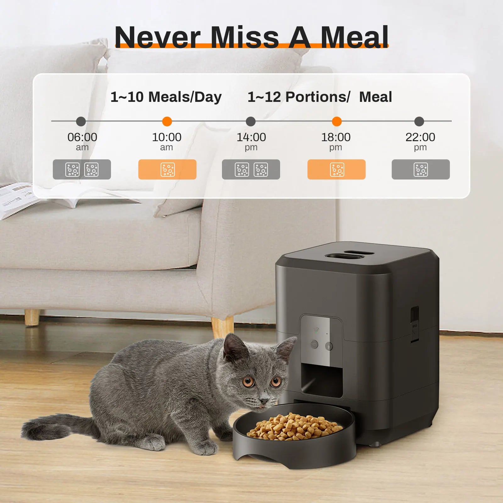 Alimentador automático para animais de estimação, alimentador para gatos e cães, máquina de alimentação lenta com dispensador automático quantitativo de comida para gatos e tigela para cães e gatos