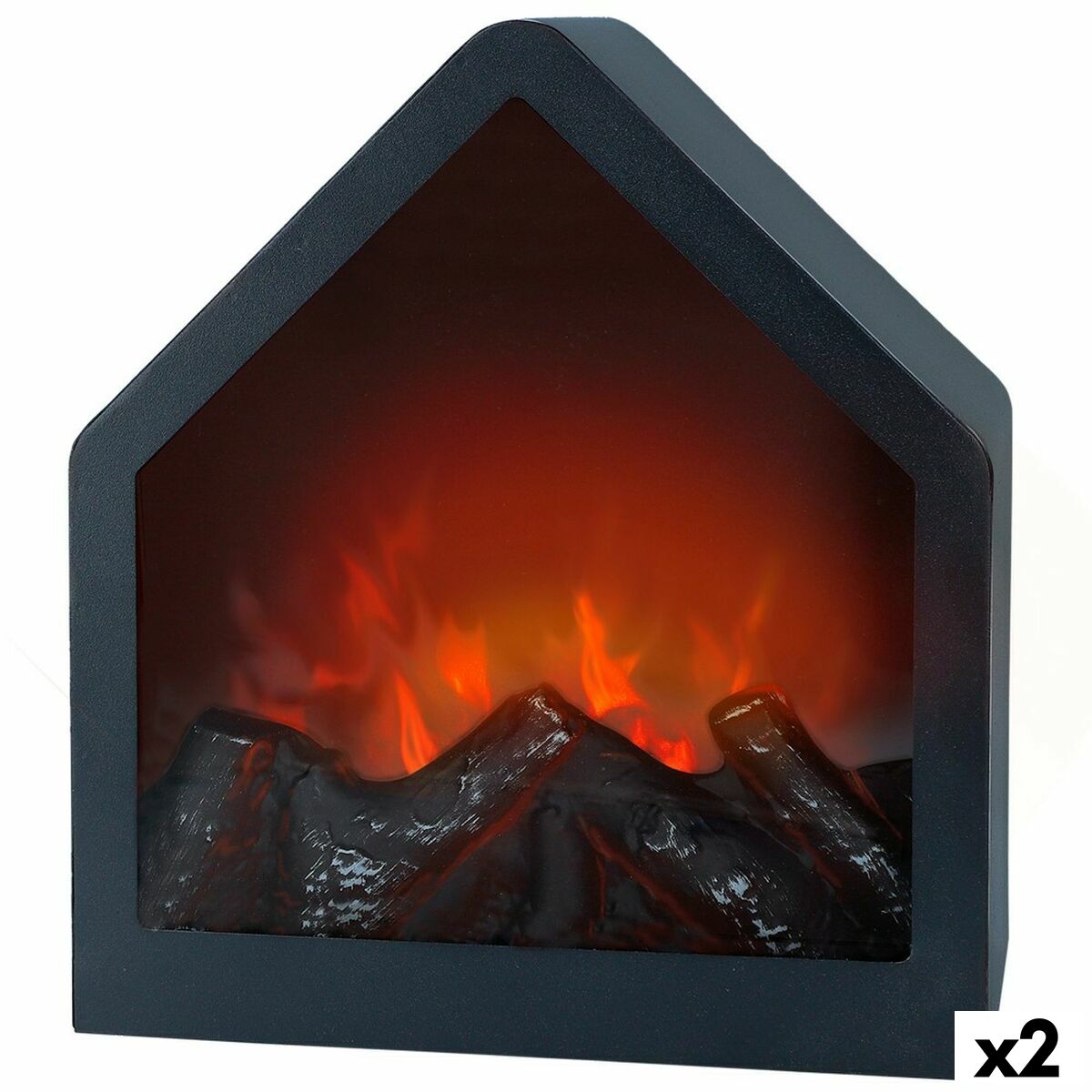 Chaminé Elétrica Decorativa de Parede Ambients 20 x 23 x 14 cm (2 Unidades)