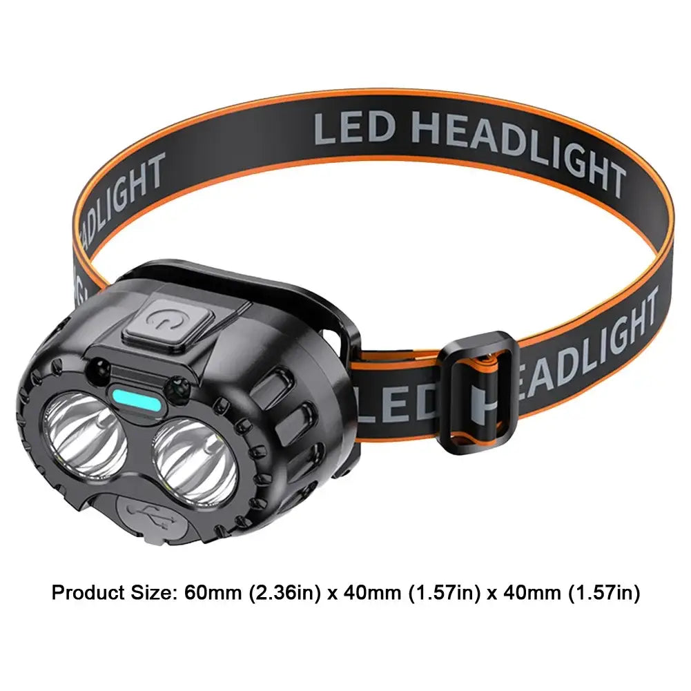 Farol LED potente IPX4 à prova de água lanterna de cabeça de emergência 250LM XPE farol LED 500mAh para pesca ao ar livre acampamento caminhada