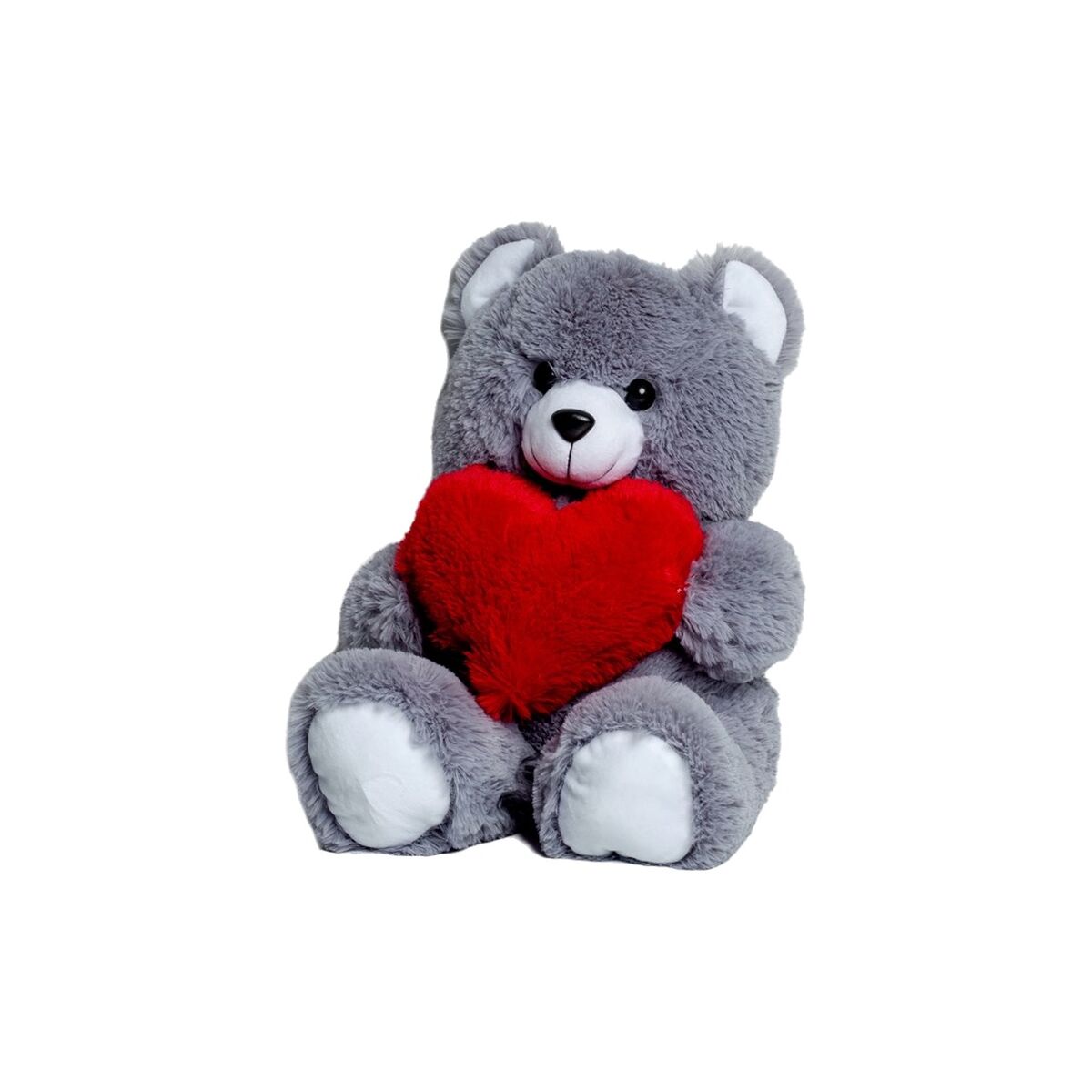 Urso de Peluche GO GIFT FRANK 50 GR Cinzento Felpa Coração 50 cm