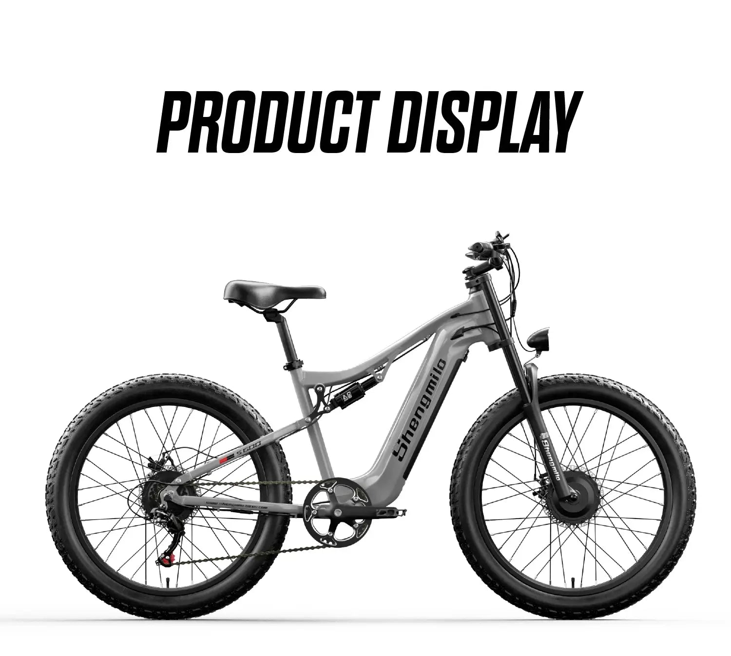 Bicicleta elétrica Shengmilo S600 para adulto 2000 W montanha masculina com dois motores bateria de 48 V e 840 pneu