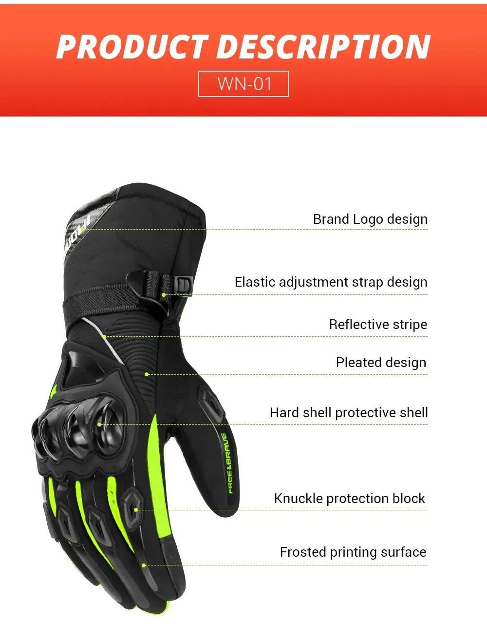 Luvas de moto impermeáveis e à prova de vento, luvas de dedo inteiro para motociclismo, ecrã táctil, luvas de motocross para o inverno
